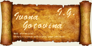Ivona Gotovina vizit kartica